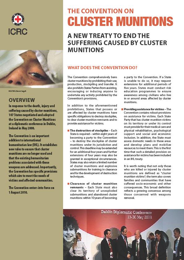 [FACT SHEET] THE CONVENTION ON CLUSTER MUNITIONS